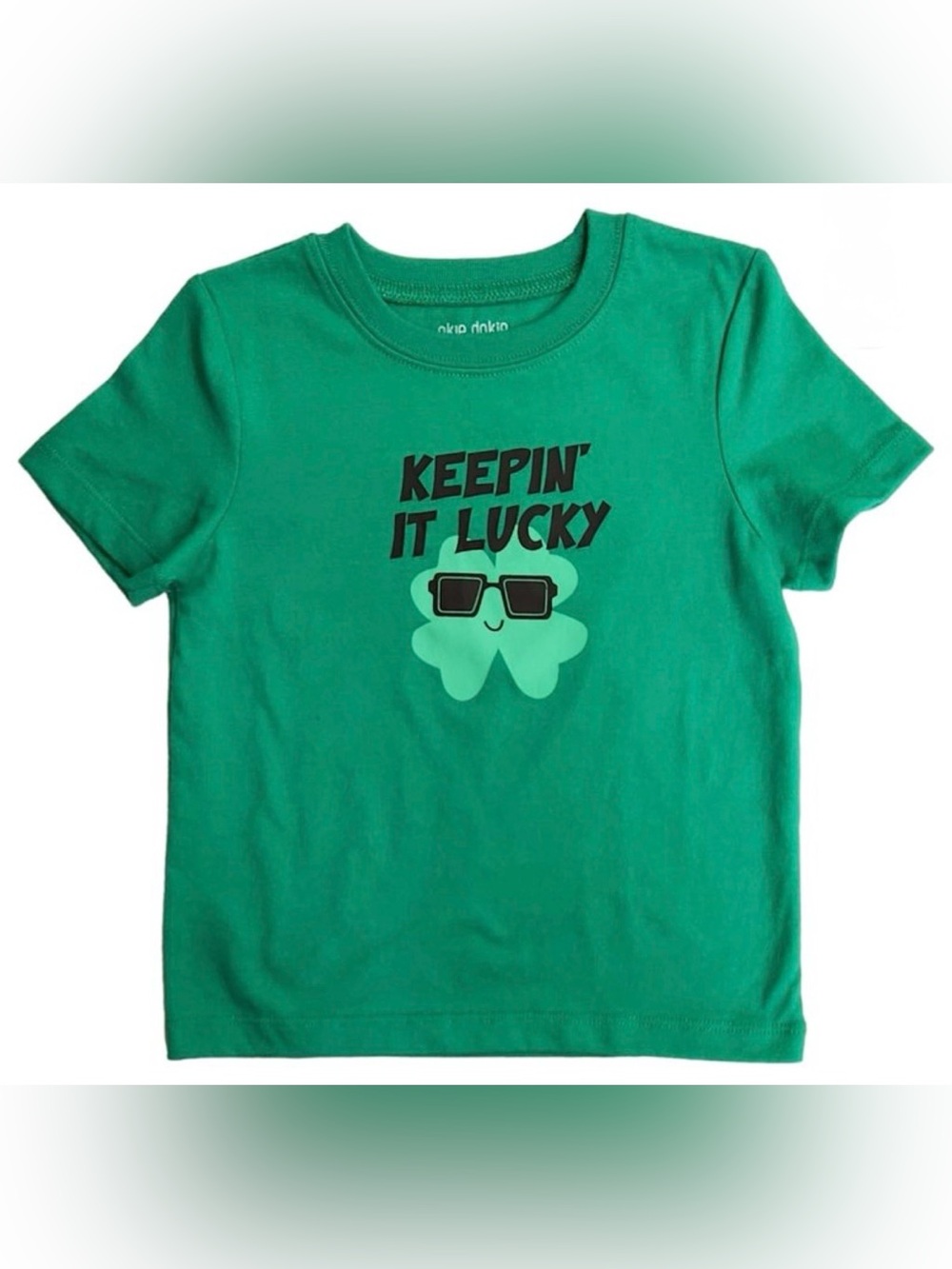 okie dokie Green 'Keepin' It Lucky' Graphic Tee